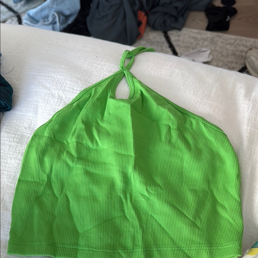 Vibrant Green Halter Top